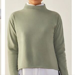 ADAY Like A Fleece Mockneck Sage